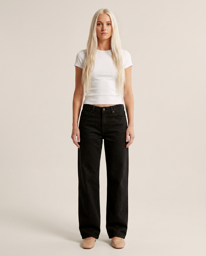 Jeans Women Wide Leg Low Rise Denim – Casual