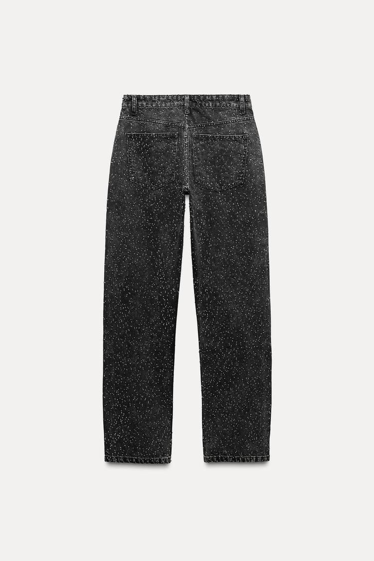 Jeans Women High Waist Wide Leg Glitter – Party