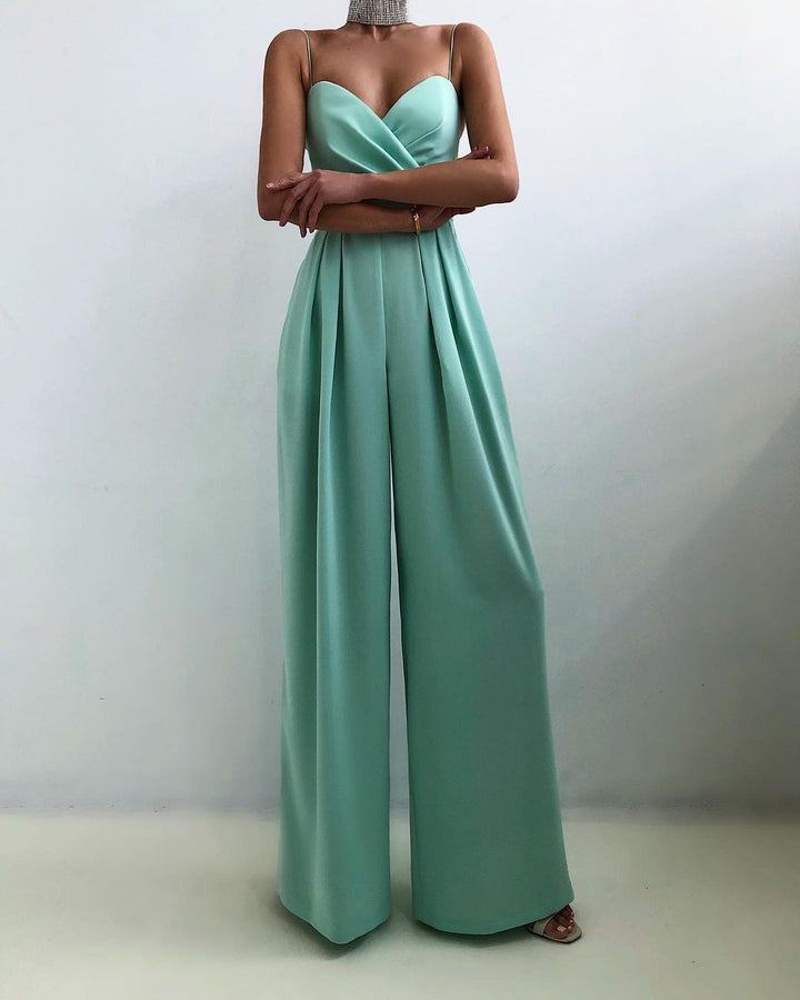 Jumpsuit Women Wide Leg Straps – Summer