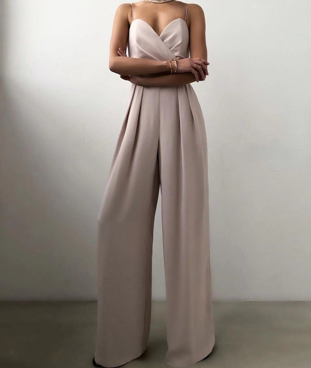 Jumpsuit Women Wide Leg Straps – Summer