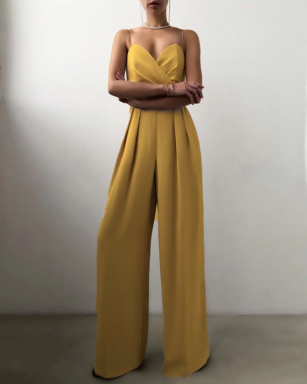 Jumpsuit Women Wide Leg Straps – Summer