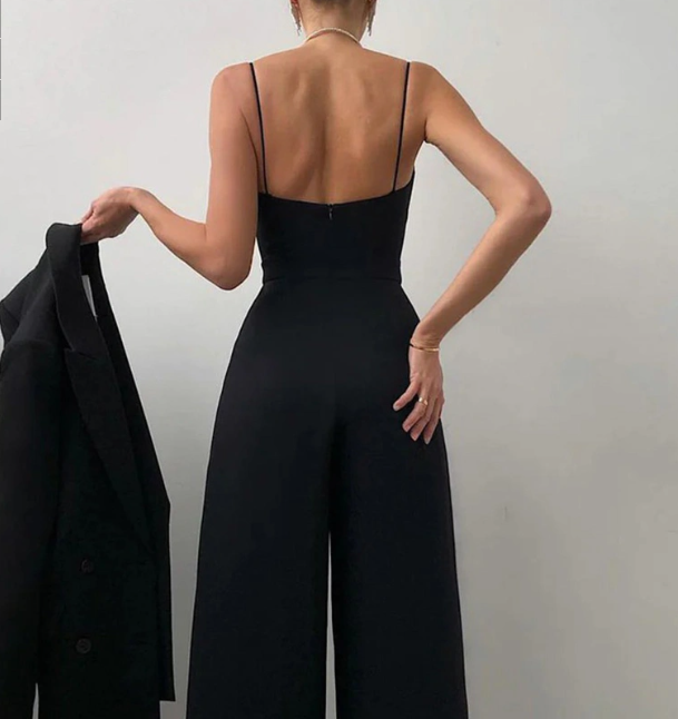 Jumpsuit Women Wide Leg Straps – Summer