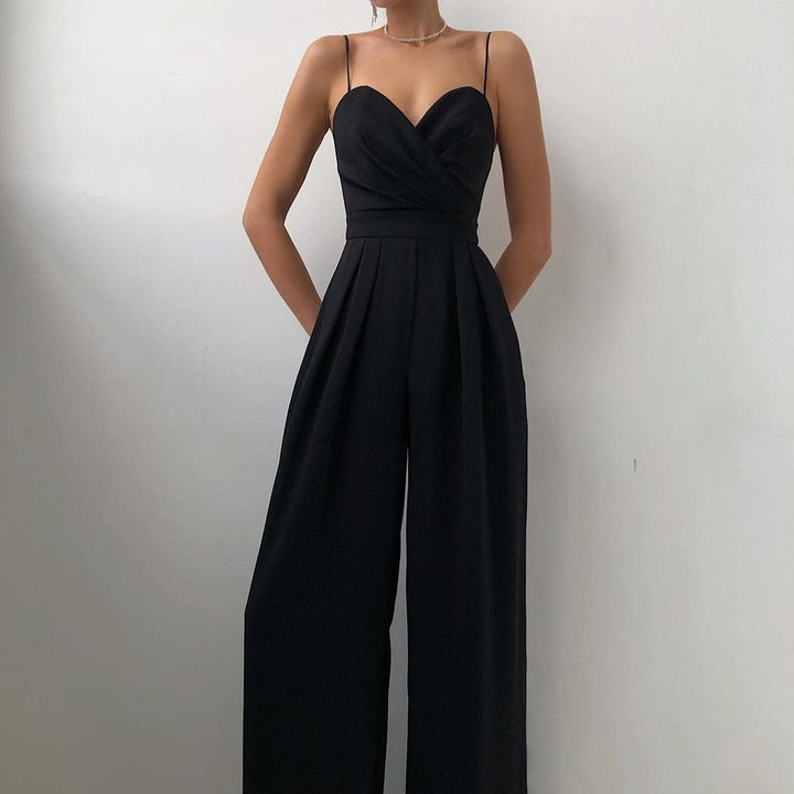Jumpsuit Women Wide Leg Straps – Summer