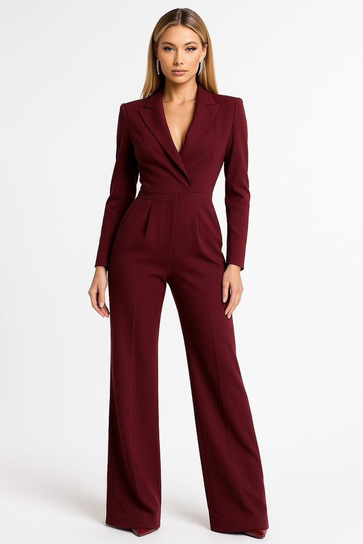 Jumpsuit Women V-Neck Wide Leg – Wedding