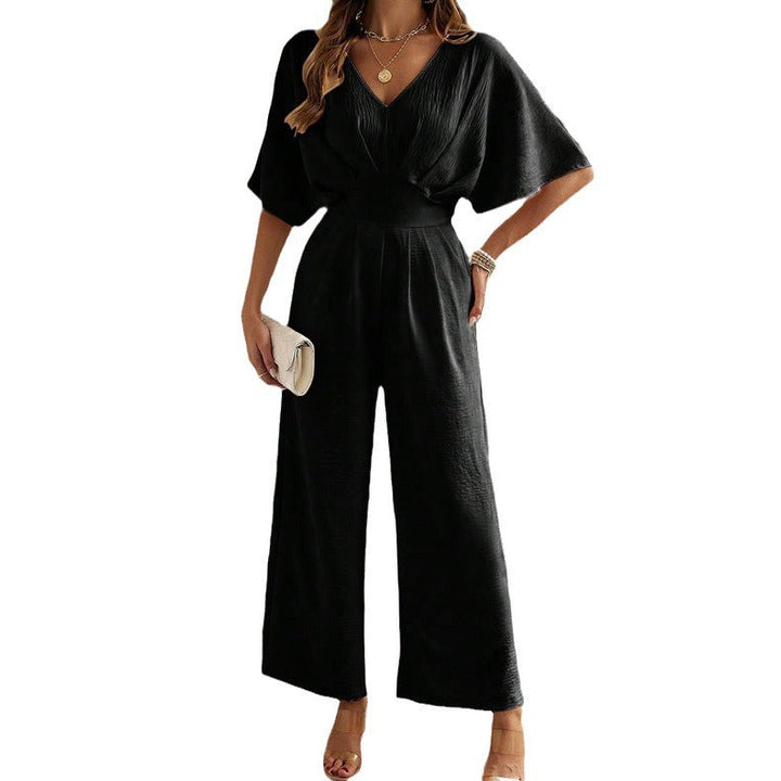 Jumpsuit Women Wide Leg Draped V-Neck – Party