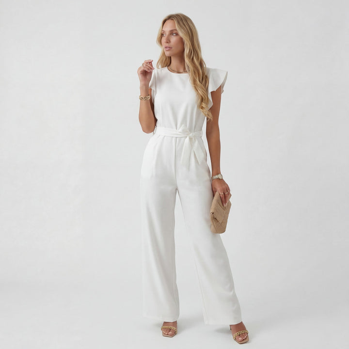 Jumpsuit Women Wide Leg Tie Waist – Summer