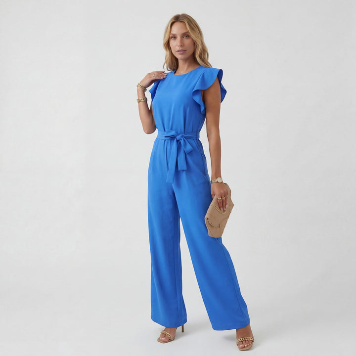 Jumpsuit Women Wide Leg Tie Waist – Summer