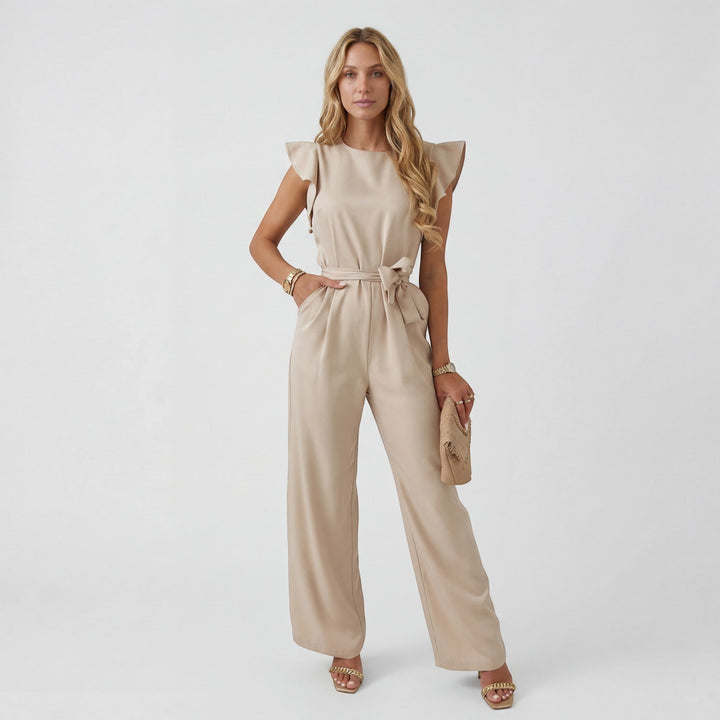 Jumpsuit Women Wide Leg Tie Waist – Summer