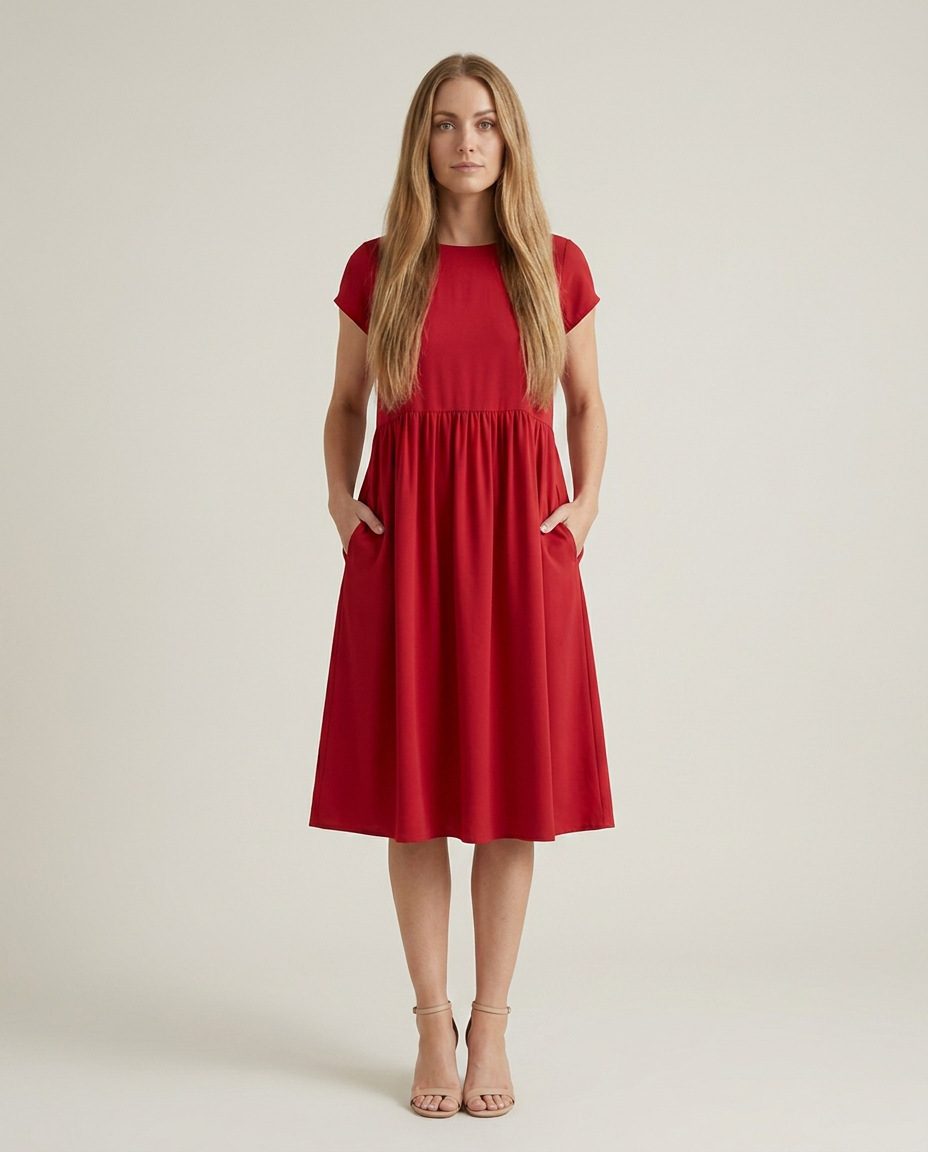 Dress Women Flowing Viscose – Office