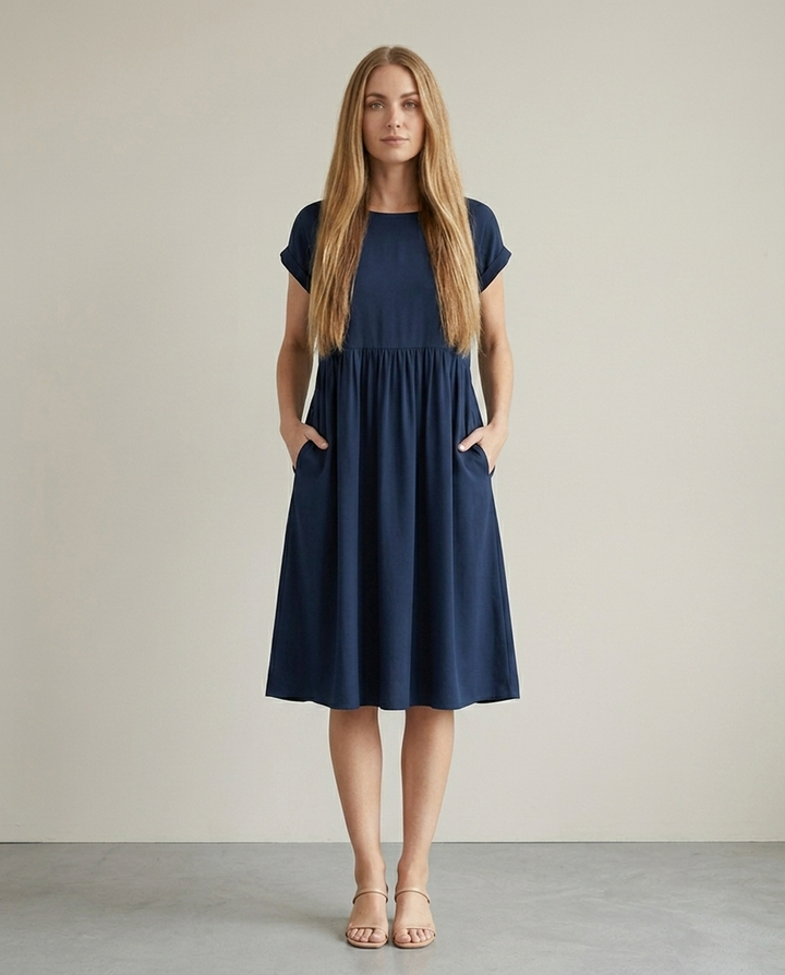 Dress Women Flowing Viscose – Office