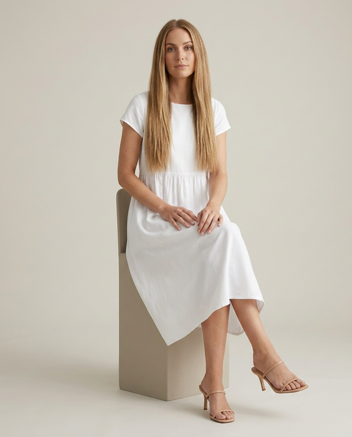 Dress Women Flowing Viscose – Office