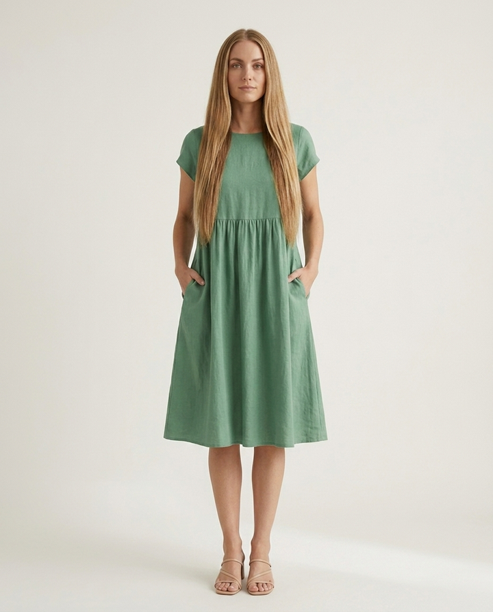 Dress Women Flowing Viscose – Office