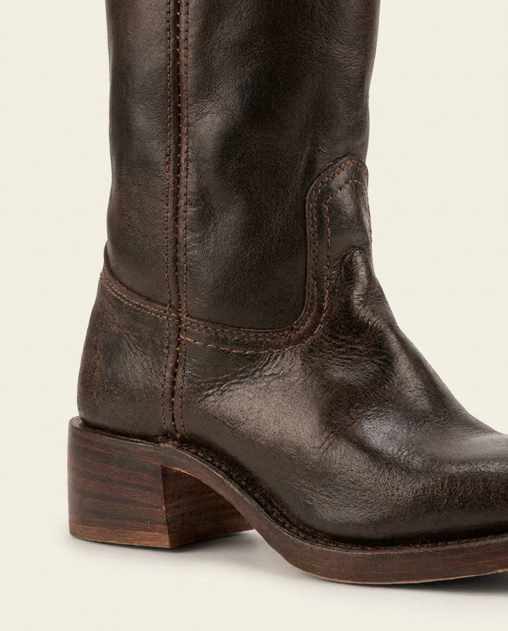 Boots Women Knee-High Low Block Heel – Casual