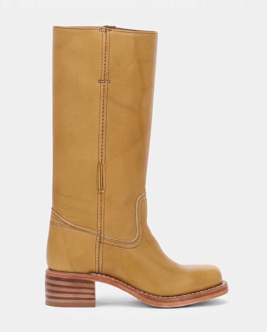 Boots Women Knee-High Low Block Heel – Casual