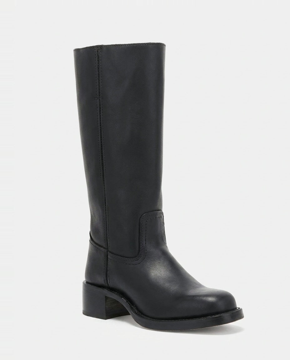 Boots Women Knee-High Low Block Heel – Casual