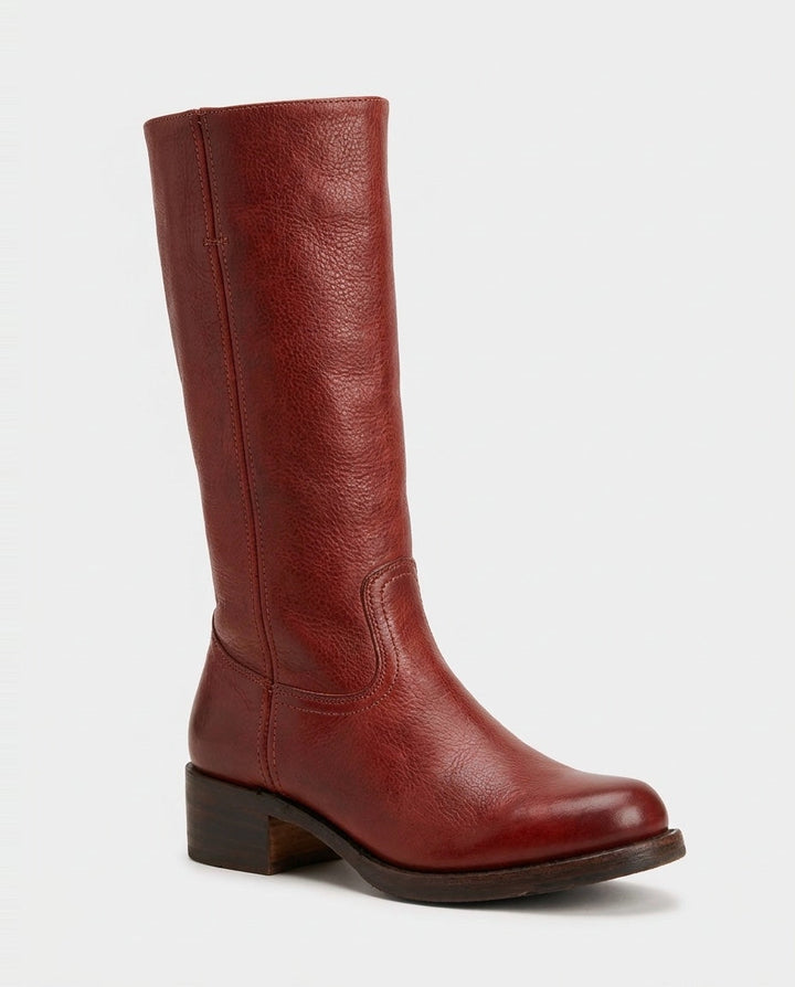 Boots Women Knee-High Low Block Heel – Casual