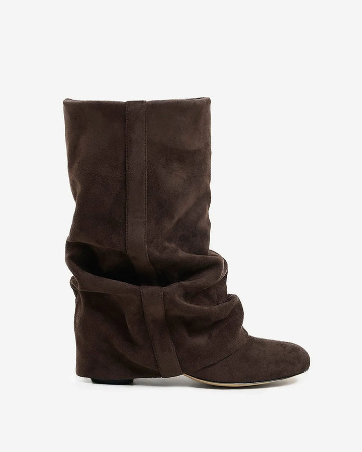 Boots Women Slouchy Knee-High Faux Leather – Casual