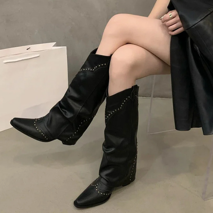 Boots Women Knee-High Western Style – Casual