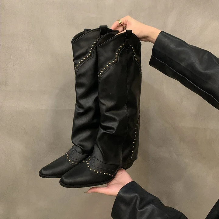 Boots Women Knee-High Western Style – Casual