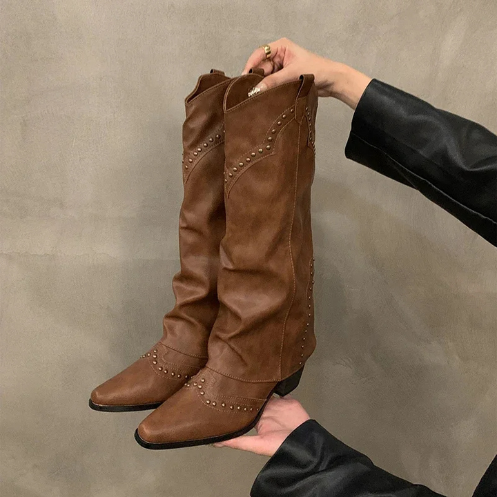 Boots Women Knee-High Western Style – Casual