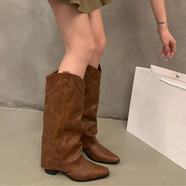 Boots Women Knee-High Western Style – Casual