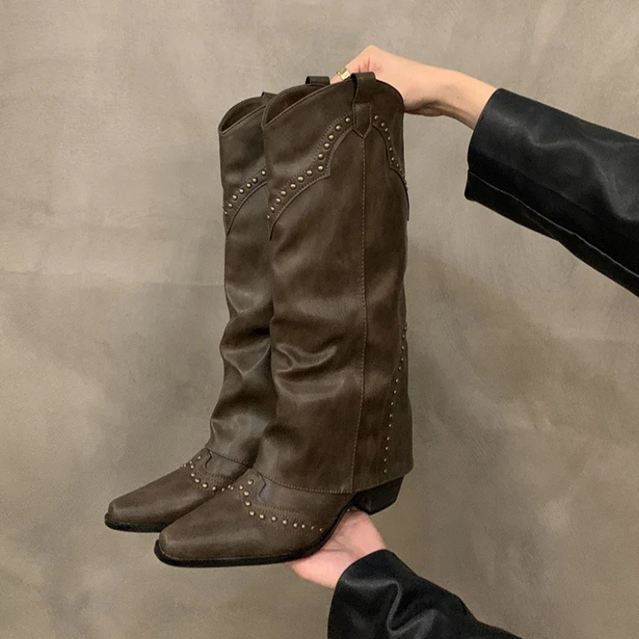 Boots Women Knee-High Western Style – Casual