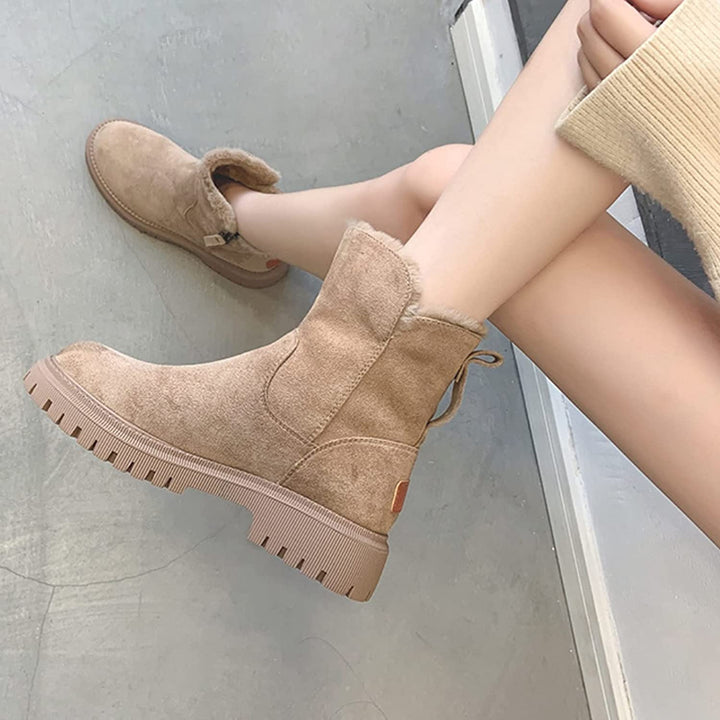 Boots Women Warm Lined Suede Look – Winter
