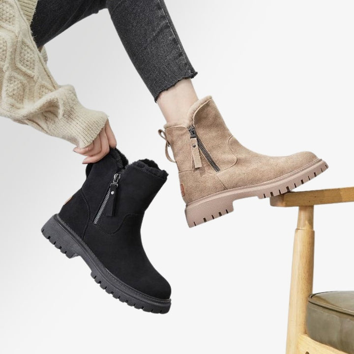Boots Women Warm Lined Suede Look – Winter