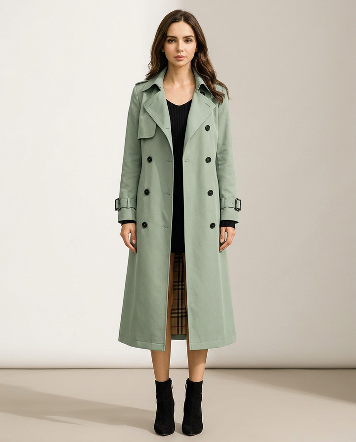 Coat Women Long Belted Casual – Casual