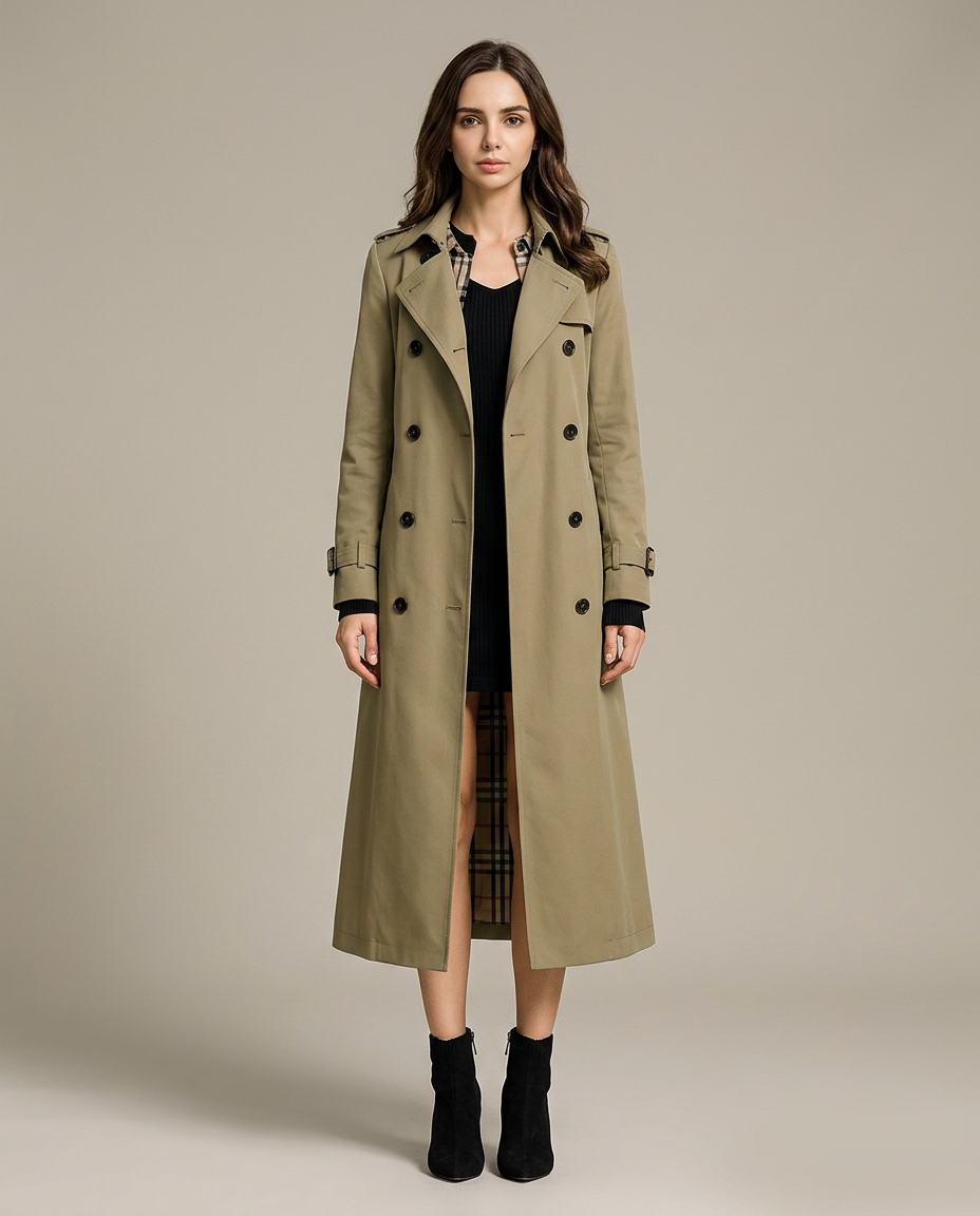 Coat Women Long Belted Casual – Casual