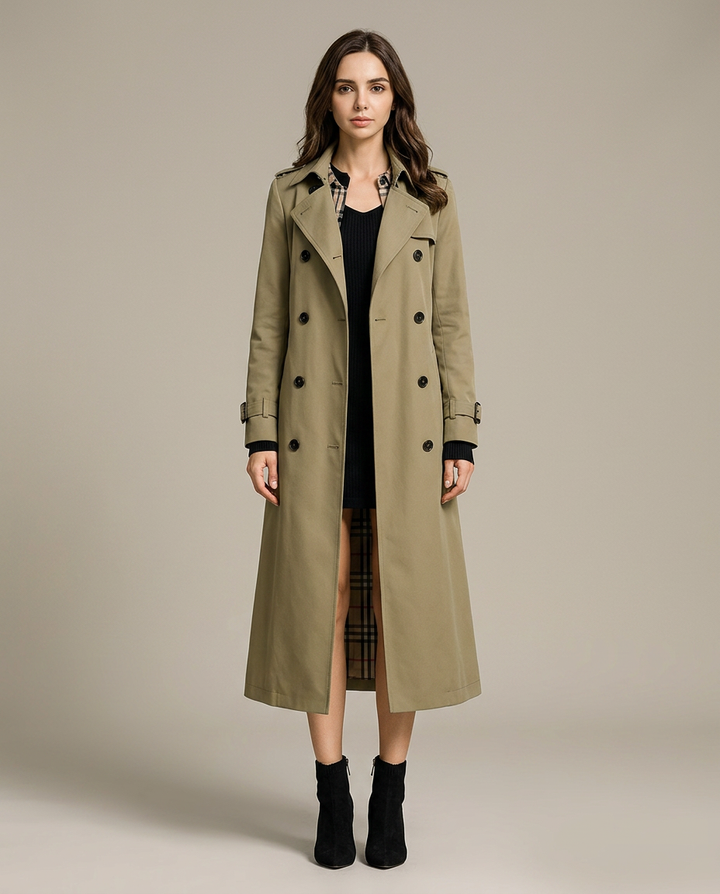 Coat Women Long Belted Casual – Casual