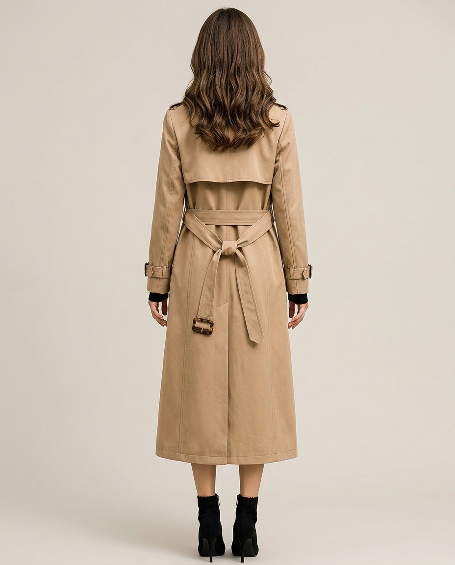 Coat Women Long Belted Casual – Casual