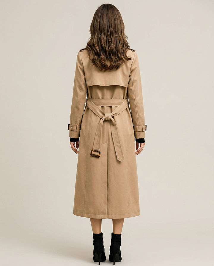 Coat Women Long Belted Casual – Casual