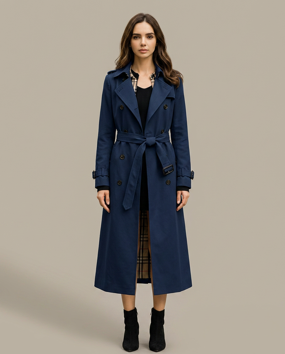 Coat Women Long Belted Casual – Casual
