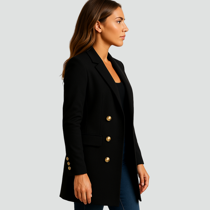 Coat Women Tailored Double-Breasted – Office