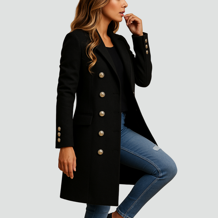 Coat Women Tailored Double-Breasted – Office