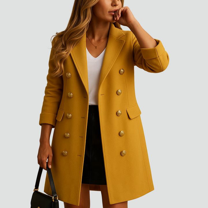 Coat Women Tailored Double-Breasted – Office