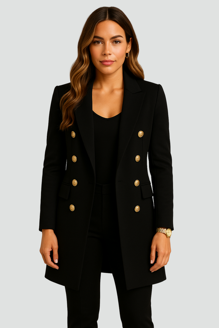 Coat Women Tailored Double-Breasted – Office