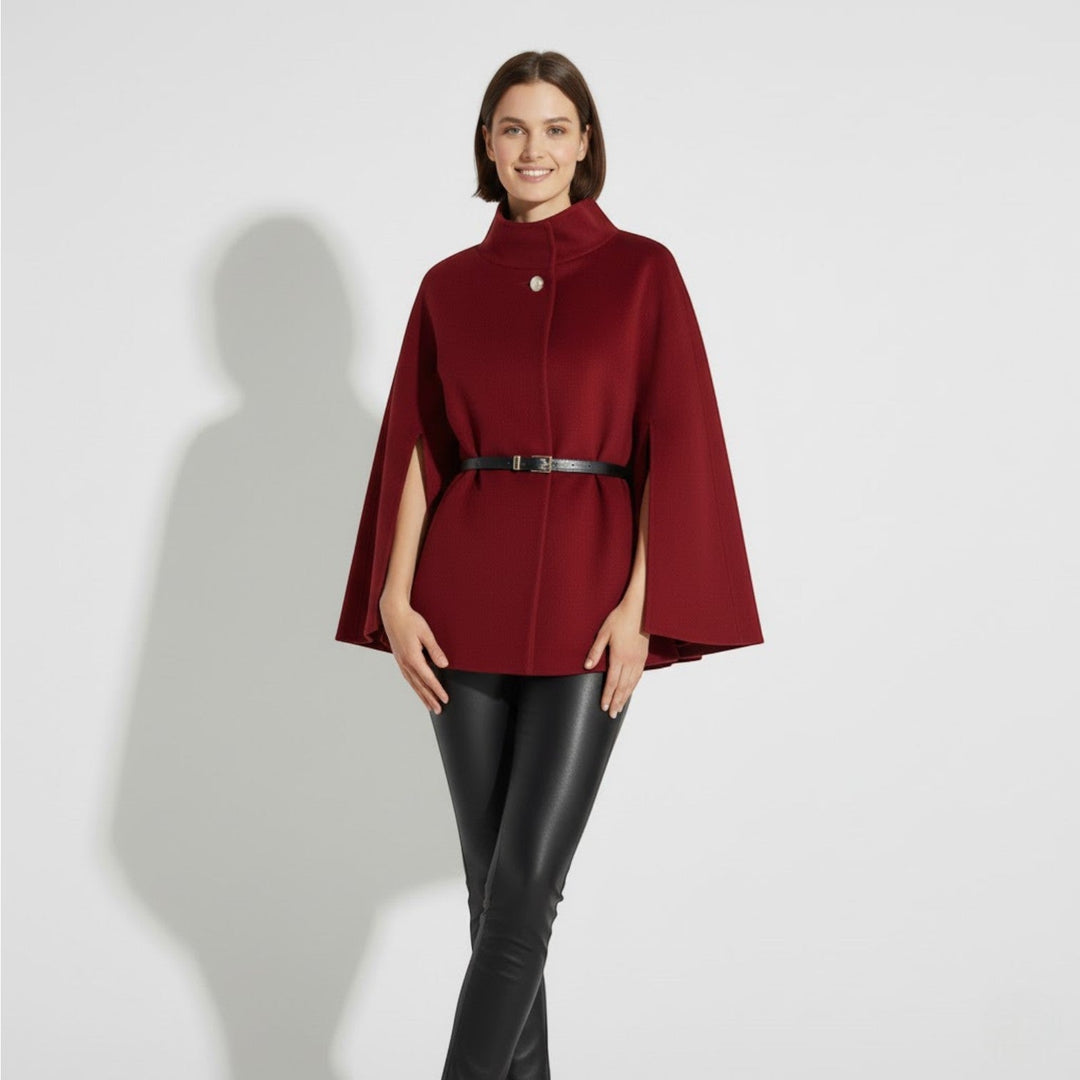 Coat Women Short Wool Blend Single Button – Winter