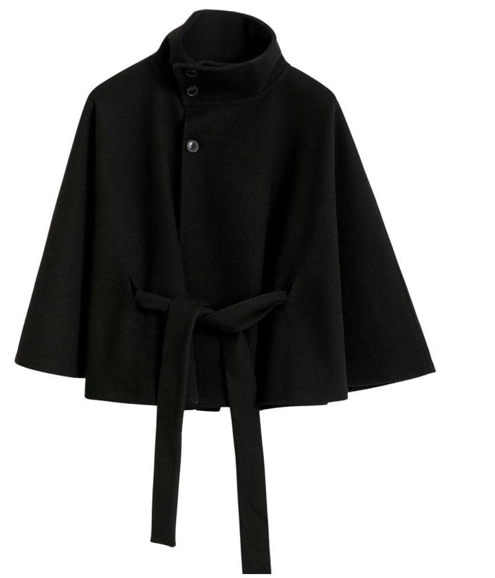 Coat Women Belted High Collar – Winter