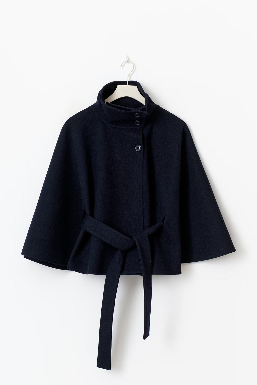Coat Women Belted High Collar – Winter