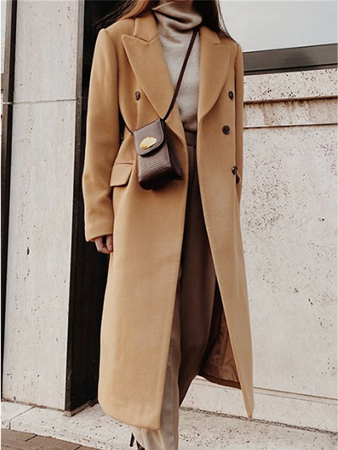 Coat Women Long Wool Belted – Winter