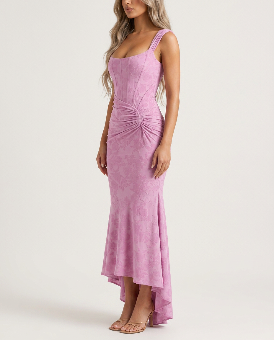 Dress Women Corset Bodice Asymmetric Hem – Party