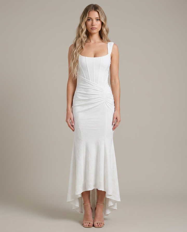 Dress Women Corset Bodice Asymmetric Hem – Party