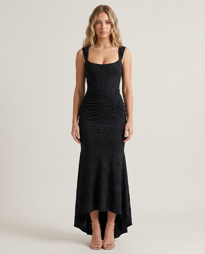 Dress Women Corset Bodice Asymmetric Hem – Party