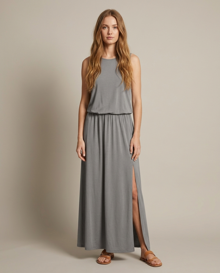 Dress Women Boho Viscose Maxi Sleeveless – Summer
