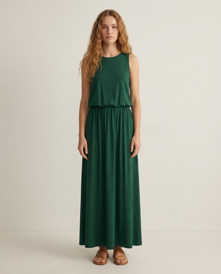Dress Women Boho Viscose Maxi Sleeveless – Summer