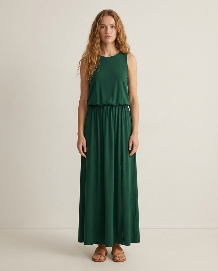 Dress Women Boho Viscose Maxi Sleeveless – Summer