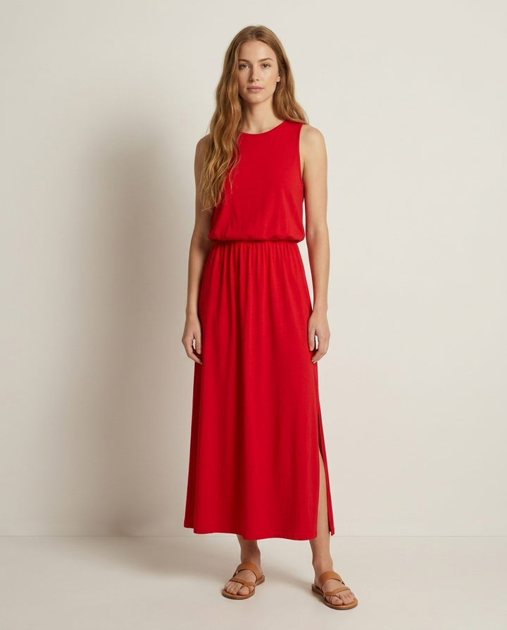 Dress Women Boho Viscose Maxi Sleeveless – Summer