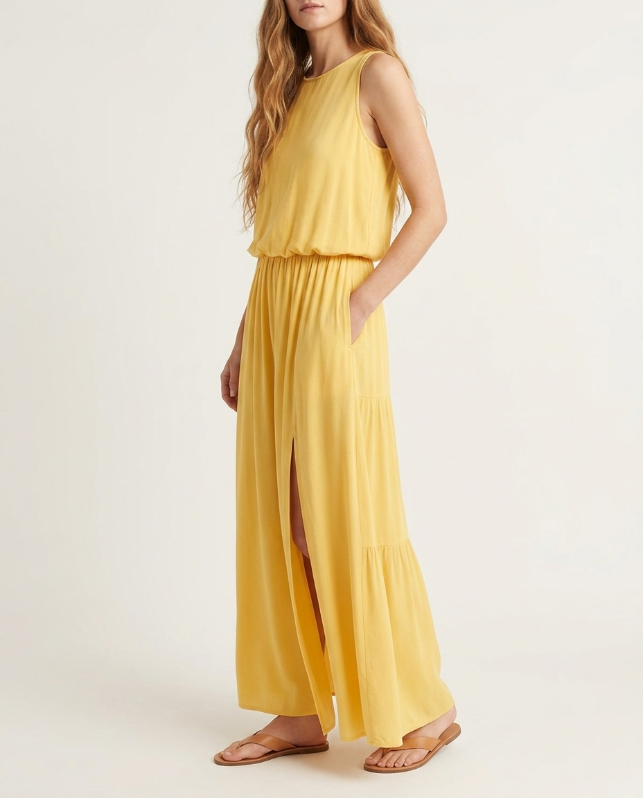 Dress Women Boho Viscose Maxi Sleeveless – Summer